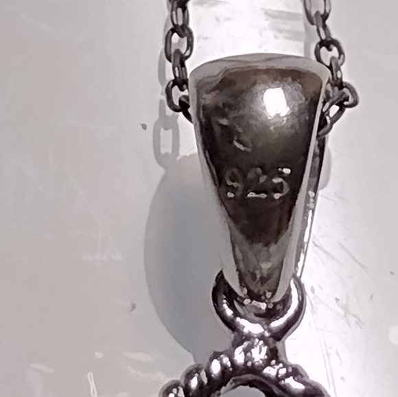 NWOT Sterling silver and diamond necklace - Picture 6 of 8